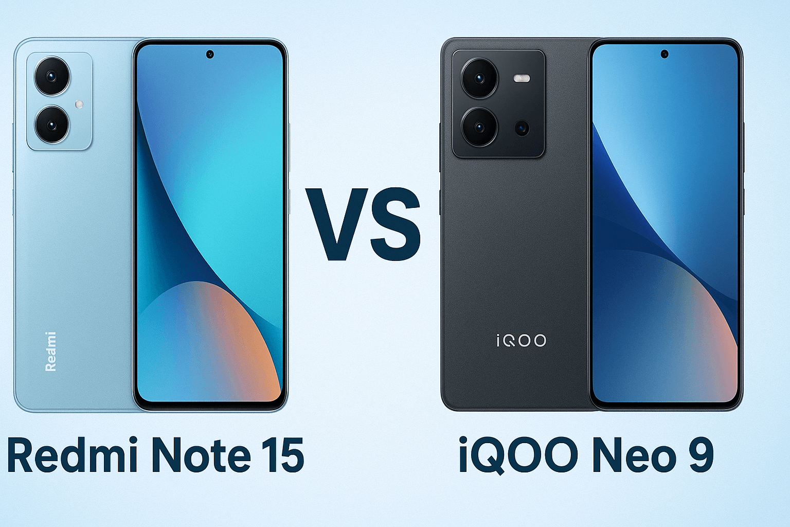 Redmi Note 15 vs Iqoo neo 9