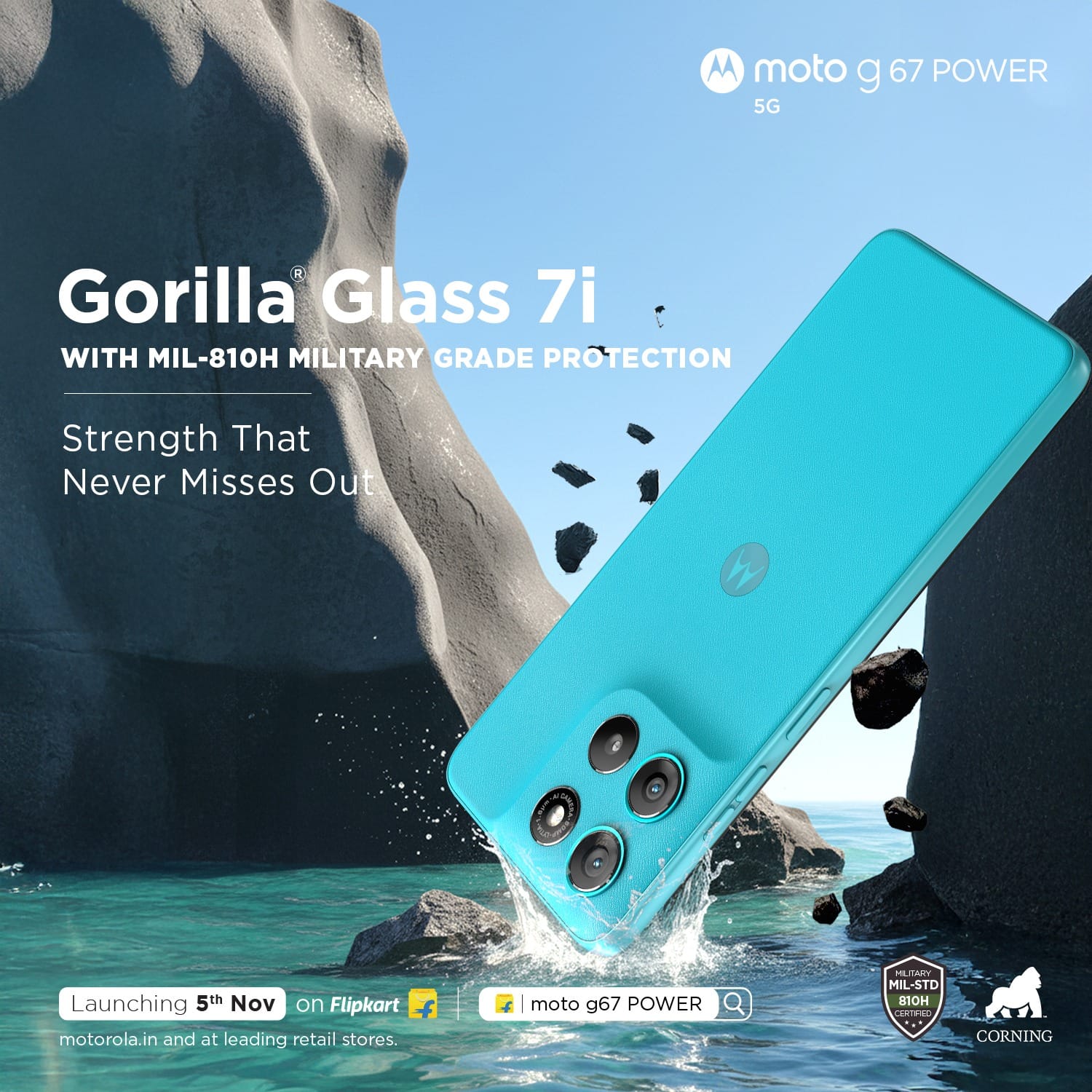 Moto G67 Power Flipkart Launch on November 5